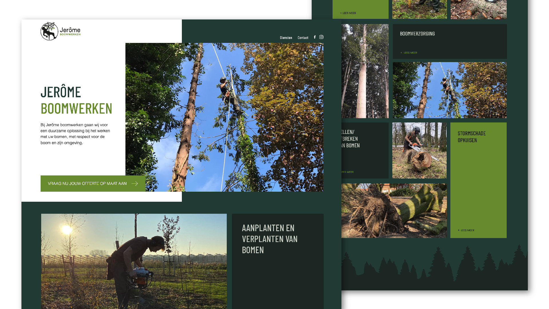 Jerome boomwerken webdesign