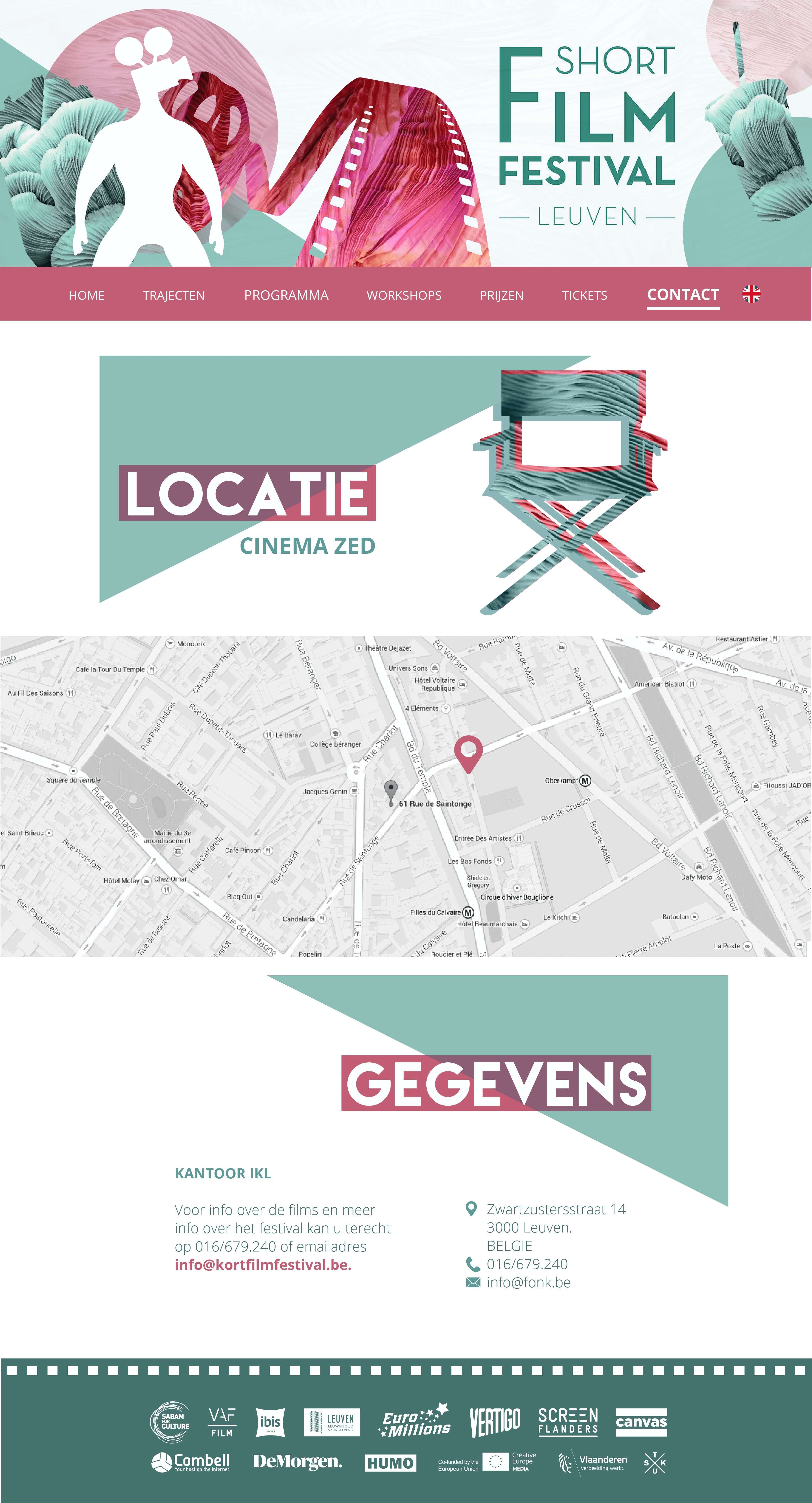 Short-film-festival webdesign